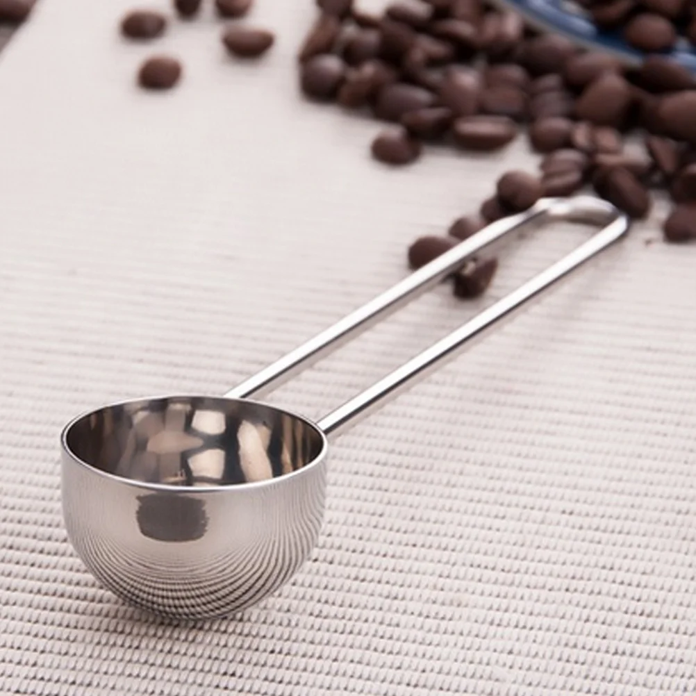 

2pcs Stainless Steel Coffee Measuring Spoon High Polish Finish Kitchen Tool Handle Safe For Dry Liquid