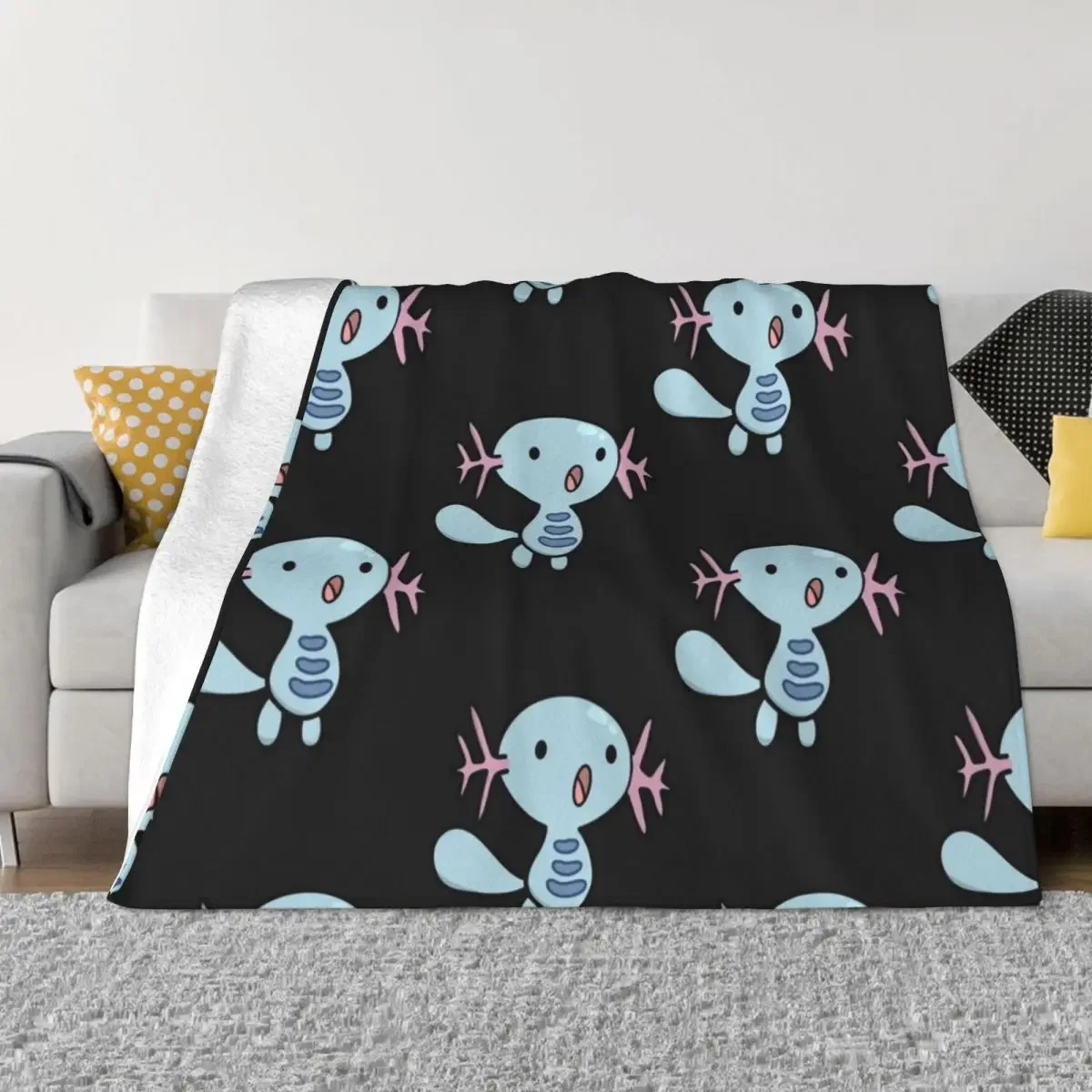 Wooper Cutie Throw Blanket Flannel Softest Decorative Sofas Blankets