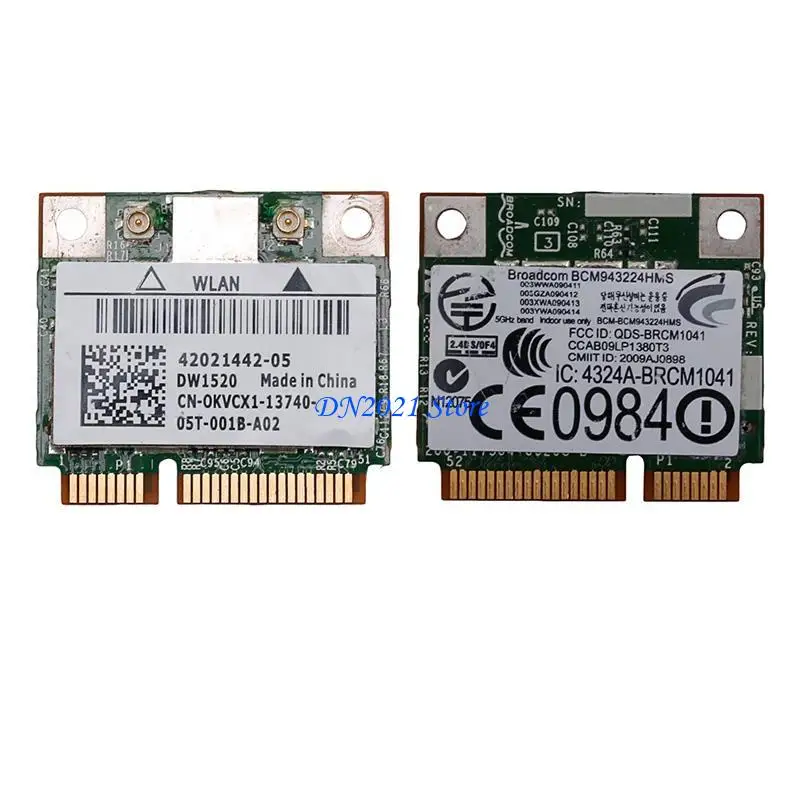 F3KE Dual Band Wireless BCM943224HMS DW1520 Half Mini Pci-e Wifi Placa WLAN para