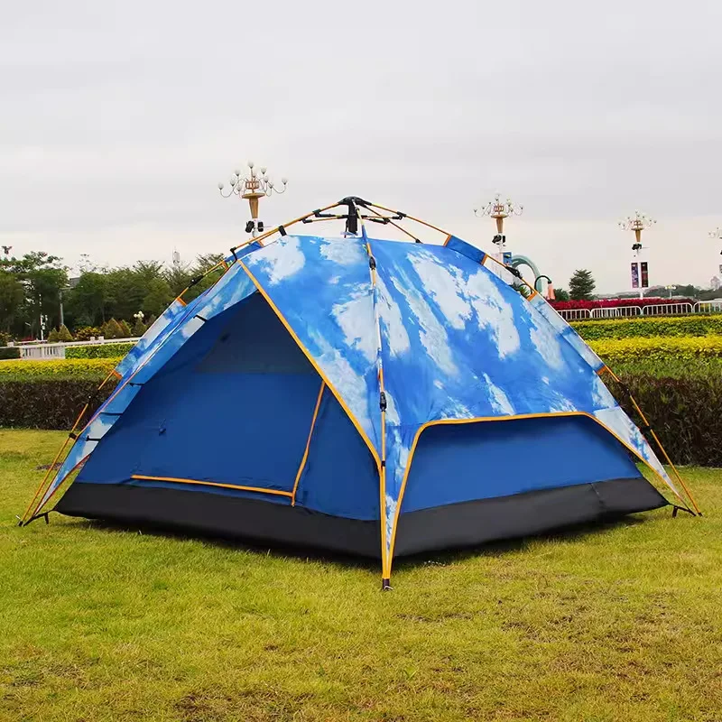 Outdoor fully automatic, wild camping big tent, beach free construction, park grass