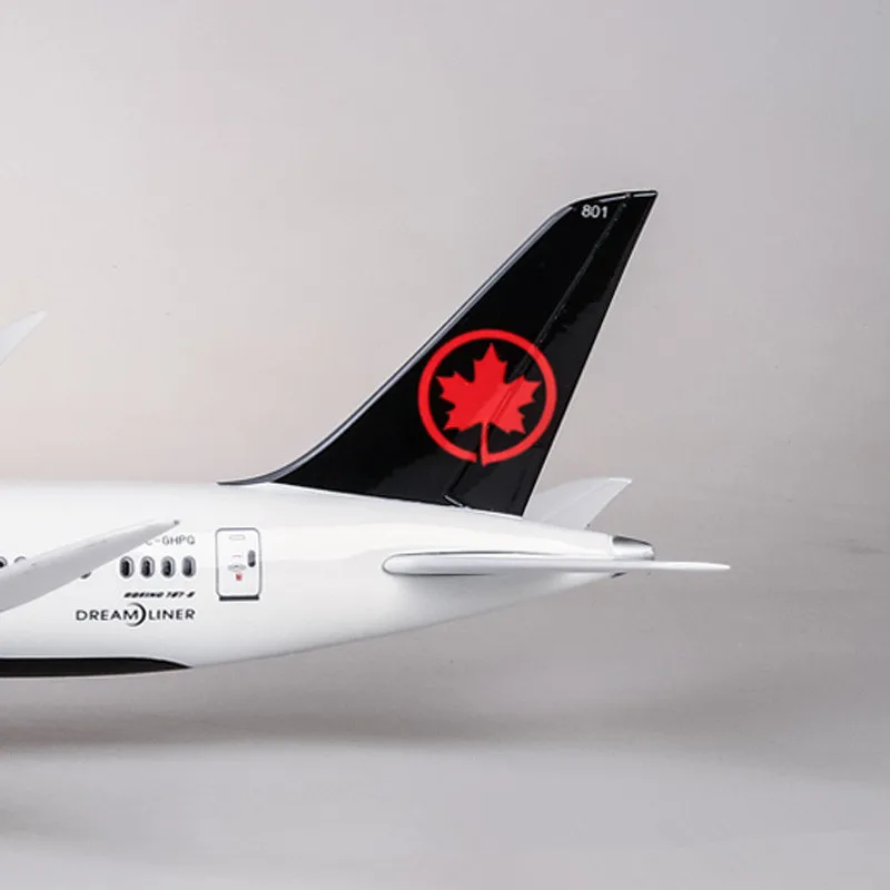 1/157 Scale 47CM Airplane Air Canada Boeing B777/B787 Airline Aircraft Model Diecast Resin Plane Aircraft Collection Display Fan