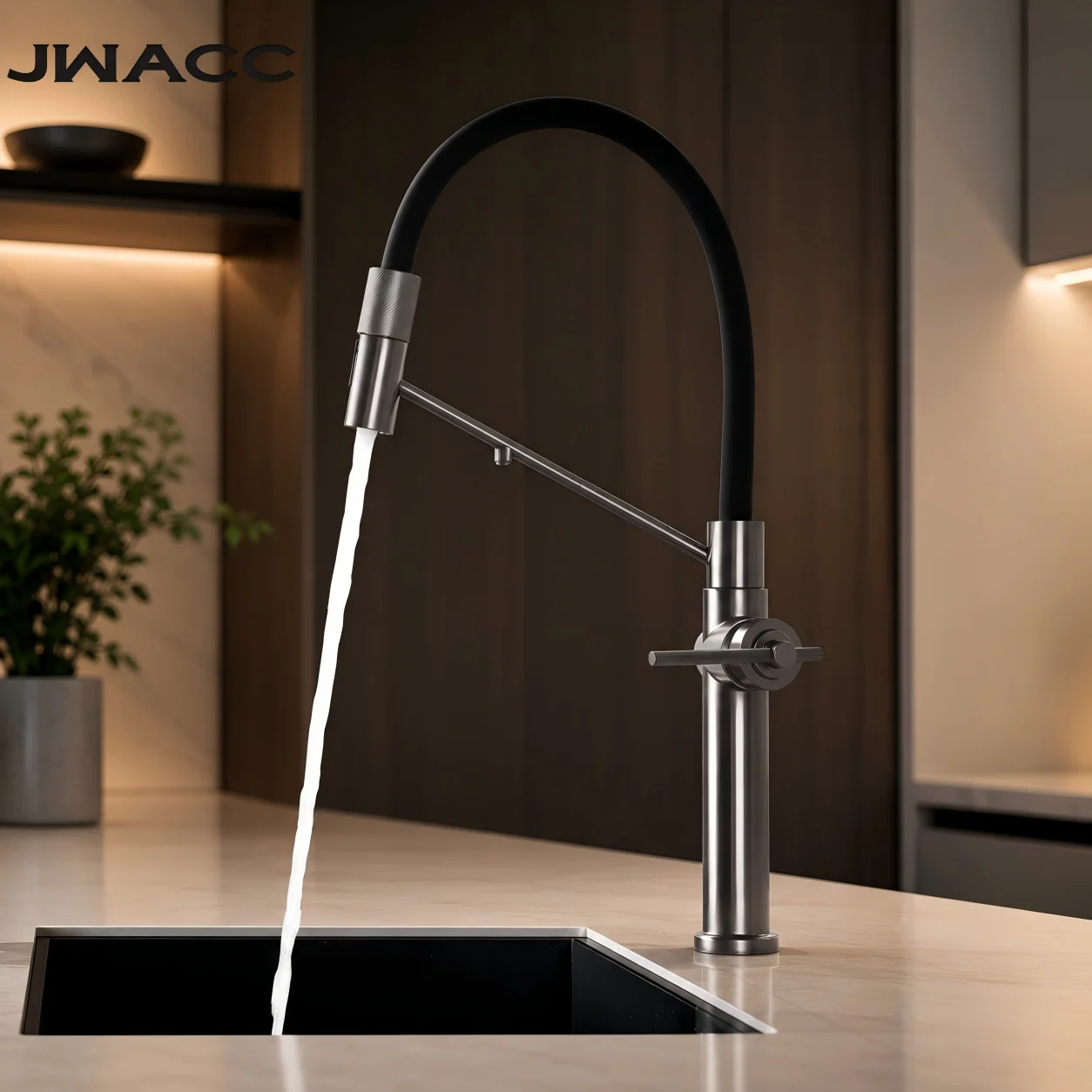 modern, 3-in-1, brass, kitchen faucet, pull out sprayer, separate filter water tap, hot cold, gun grey, chrome, single