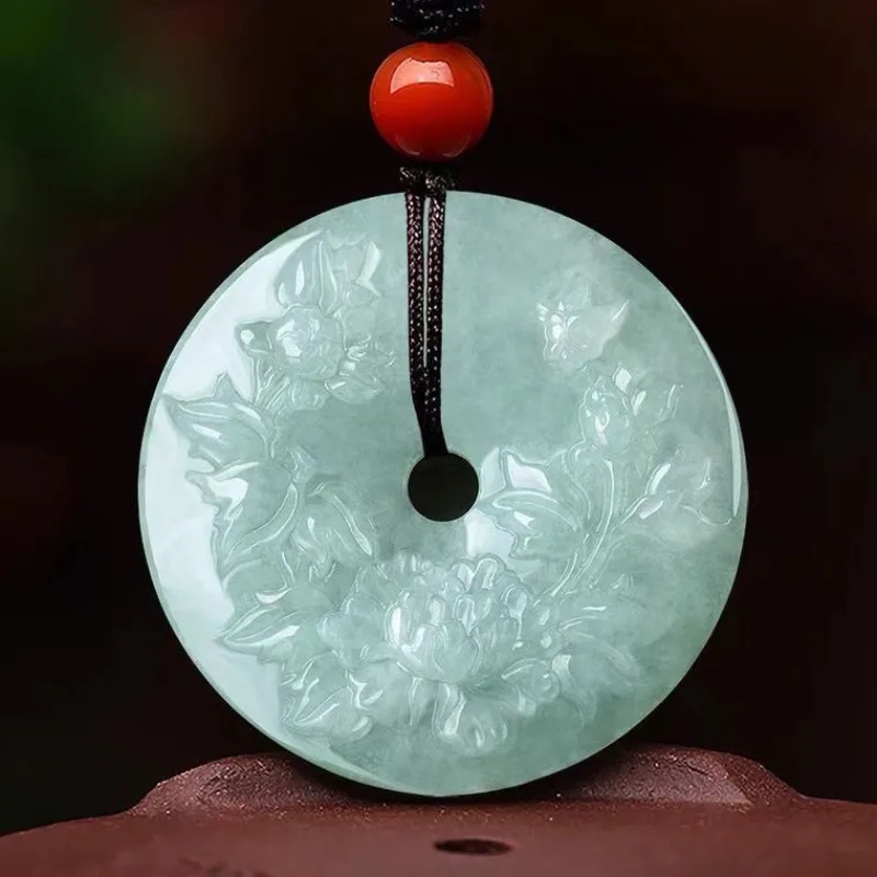 

New Jadeite Wealth and Peace Pendant Necklace Pendant Pure Gift High-end Accessories