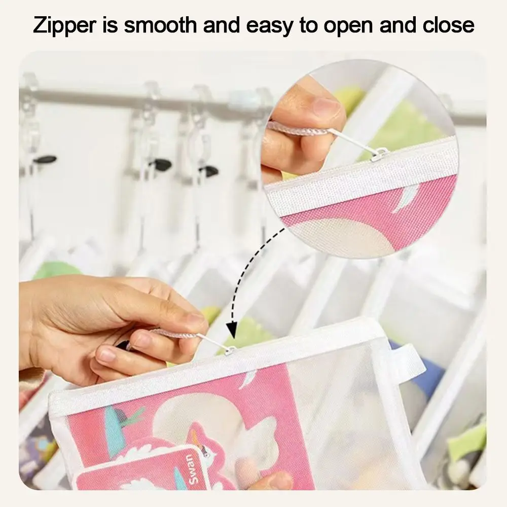 New Nylon Mesh File Bag A4 A5 A6 Transparent Pen Bag Puzzle Storage Bag Student