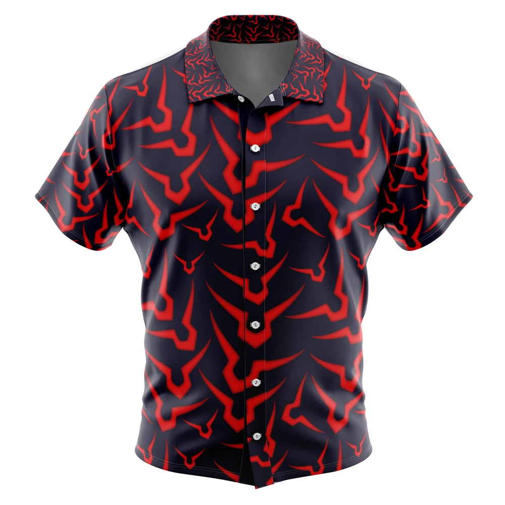 Geass Symbol Code Geass Button UpHawaiian ShirtFashion Trend Breathable Loose Versatile Casual Sports Summer Men