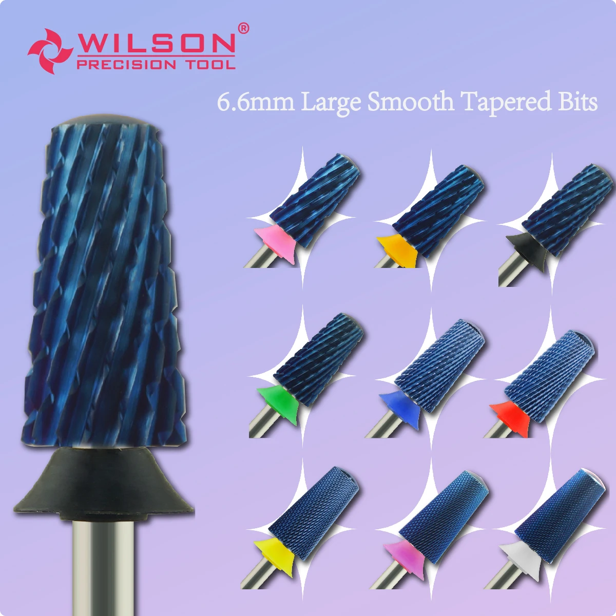 WILSON Large Smooth Tapered Bits Nail drill bits Remove gel carbide Manicure tool Nail accessories  Hot sale