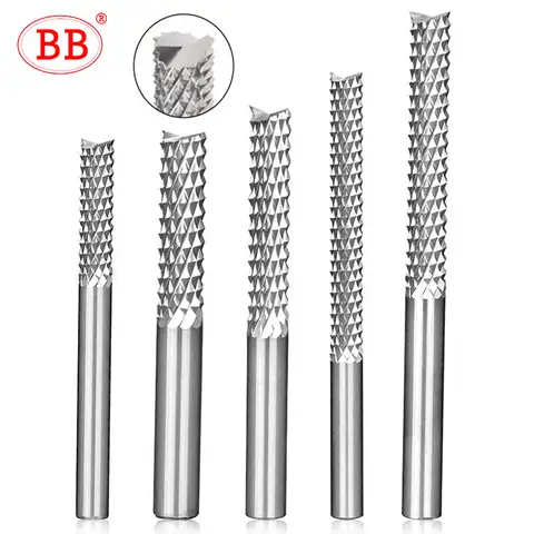 BB Corn End Mill CNC DIY Cutting Tool Solid Carbide Engraving Router Bits PCB Bakelite Fiberglass 3.175 4 6 8 10 Shank Diameter