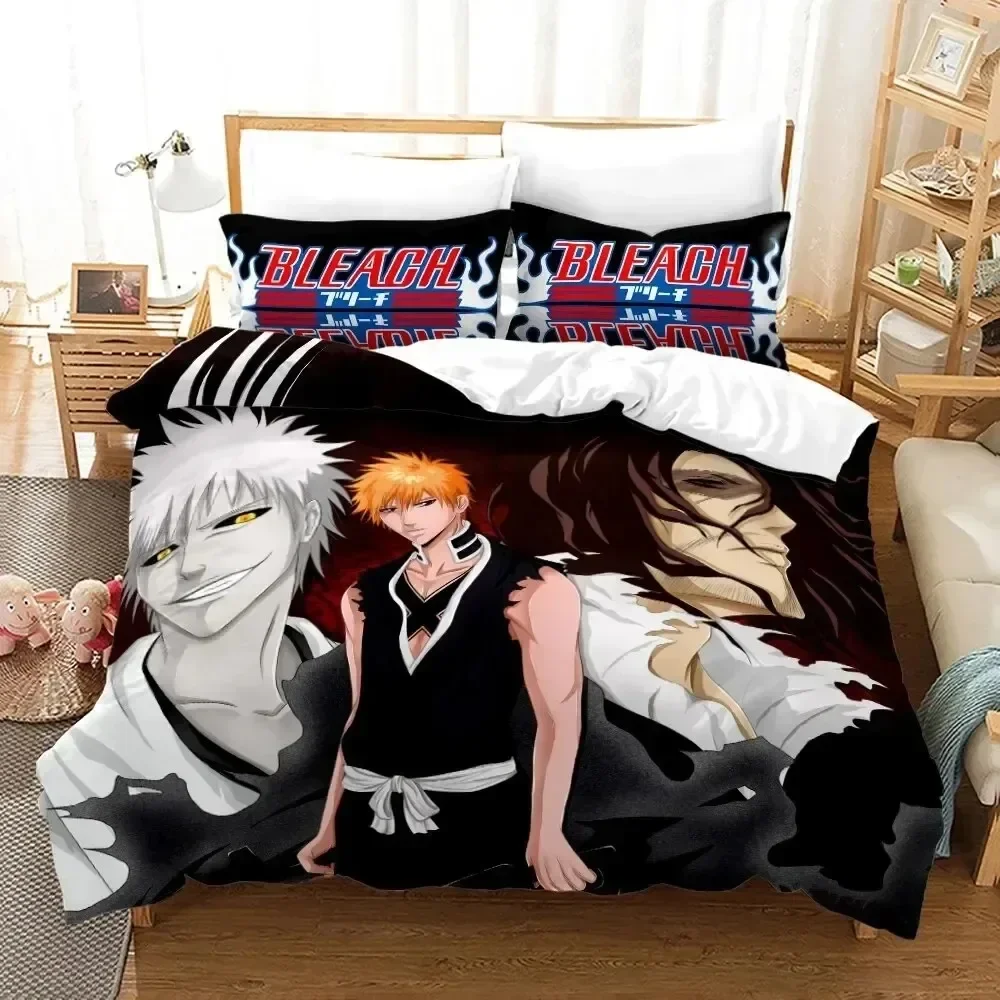 Anime Bleach Kurosaki Ichigo Bedding Set Bedroom Soft Modern Bedspreads Comefortable Kids Duvet Cover Quilt Cover And Pillowcase