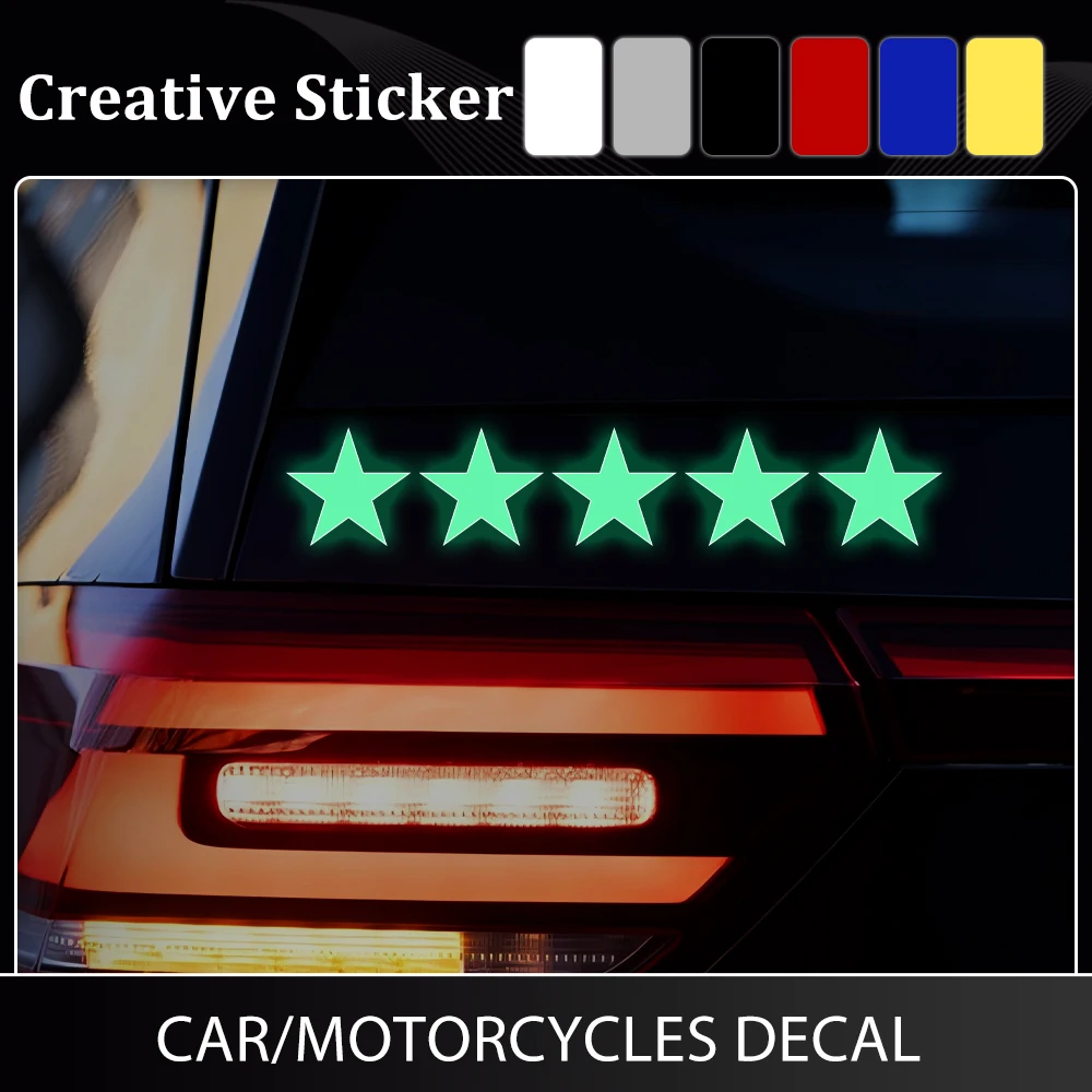 

Waterproof Five Star Car Sticker Vinyl Decal for Car Body Bumper Rear Window Reflective Scratch Cover Auto Styling Accessories