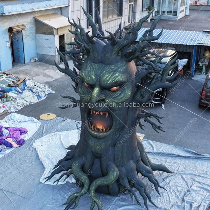 Horror Blow-up Tree Monster Inflatable Ornament, Themed Prop for Halloween Outdoor Event Decoration