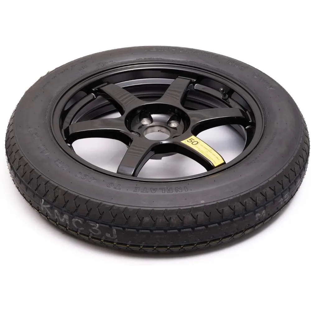 Complete Spare Wheel and Tire Kit for Tesla Model Y - Includes 18x4 Black Rim, 155/85R18 Spare Tire (28.5" Diameter) image 4