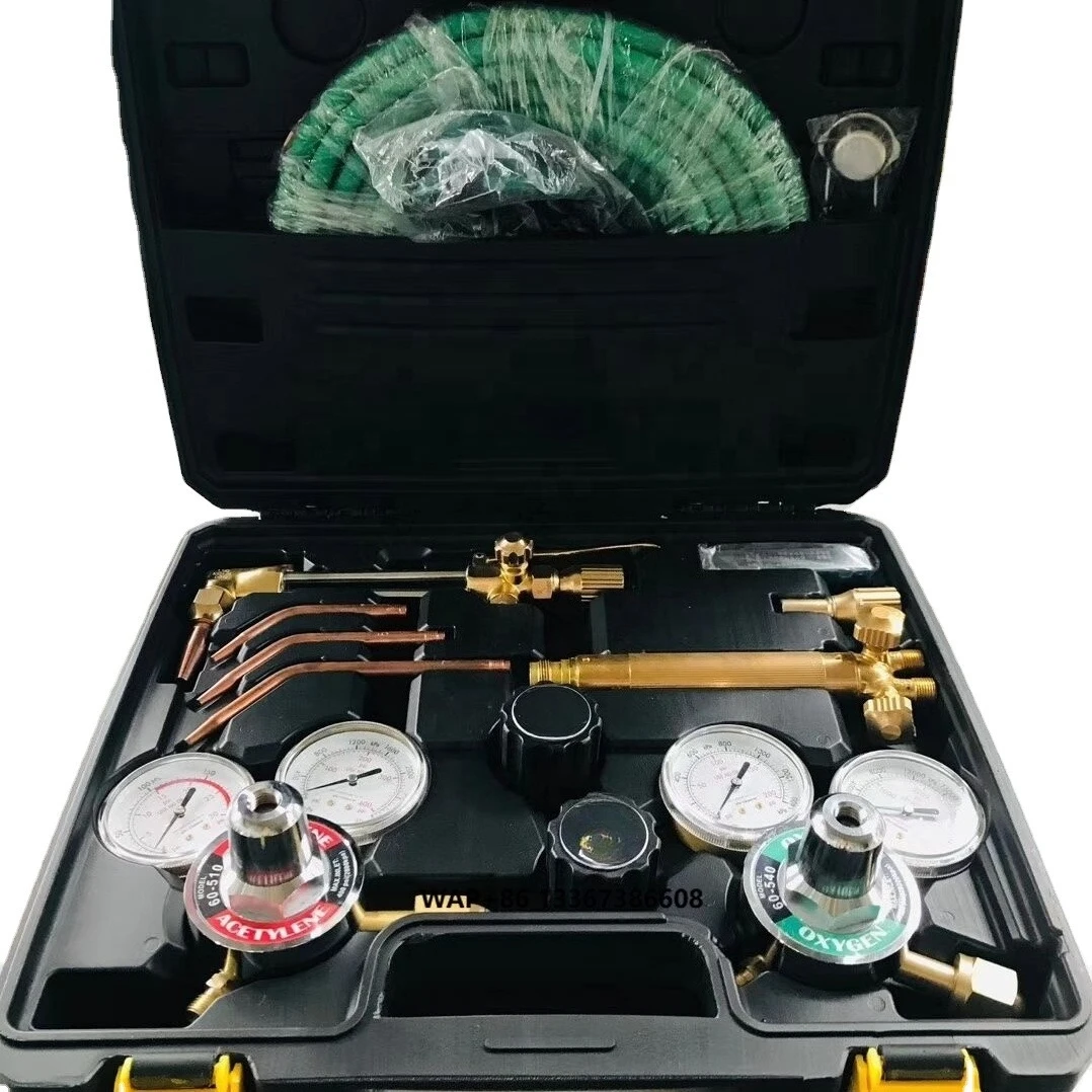 

Industrial Welding and Cutting Set Regulator with Torch Pipe Nozzles Two-color Tube and Regulators