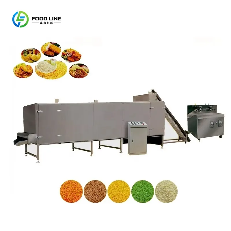 Automatic Breadcrumbs Making Extruder Machinery Portable Stainless Steel Panko Production Line Custom