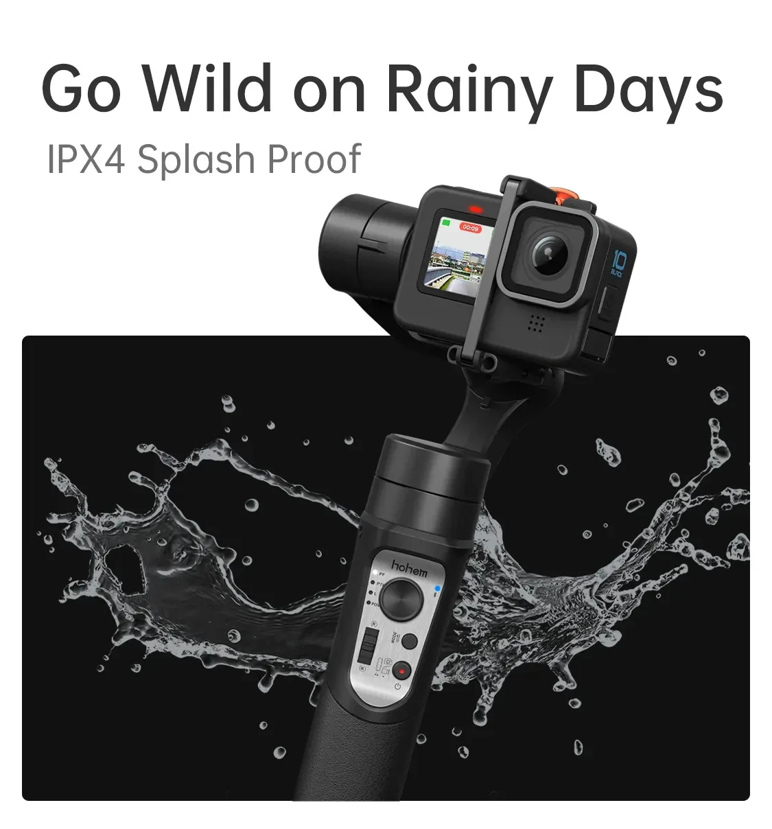 

Waterproof Handheld Ai 3-Axis Gimbal Stabilizer for Gopro 12/11/10 OSMO Insta360 Action Camera Bluetooth Anti Shake Video Tripod