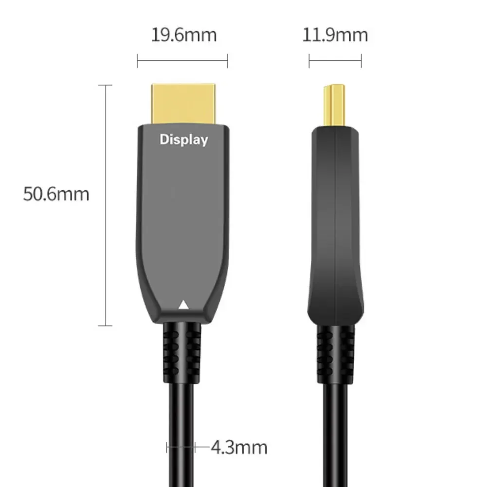 1PCS 8K 60Hz High-Definition Fiber Optic Cable 2.1 Gold-Plated Fiber Optic Cable TV Industrial Grade Optical Fiber Cable