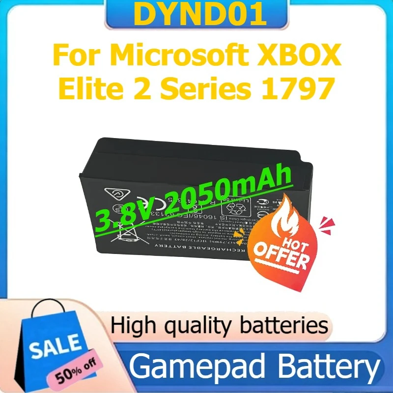 

DYND01 Digital Battery for Microsoft XBOX Elite 2 Series 1797 Gamepad Battery 3.8V 2050mAh