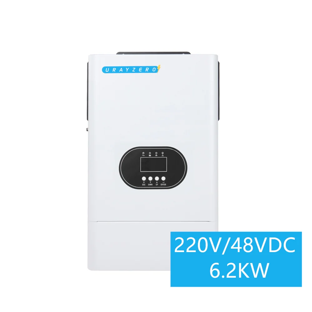 Hybrid Solar Inverter Off Grid 6.2KW 48V MPPT Solar Inverter for Power System Solar Home System 6500w