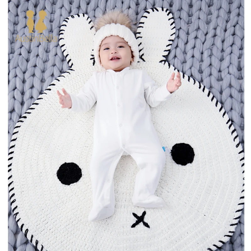 Spring Autumn Baby Romper Kids Girls Boys Baby Clothes Long Sleeves White Back Wing Jumpsuit Kids Casual Clothes Newborn Outfits