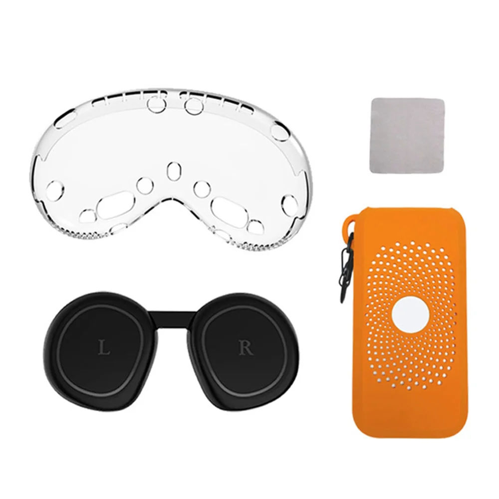 

For Vision Pro Protective Case Set Silicone Power Case VR Glasses Dust Eye-cup TPU Accessories