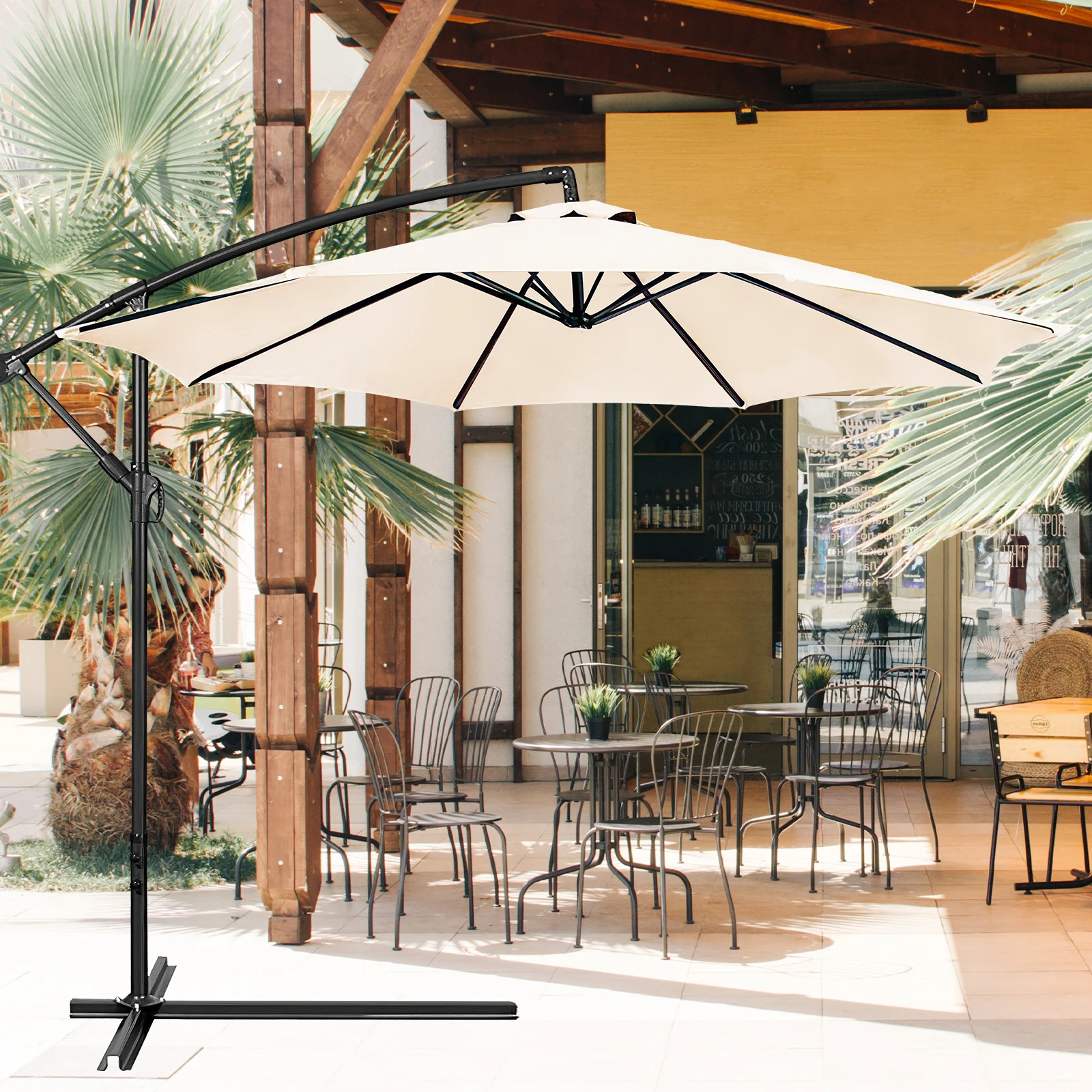 

Patio Umbrella Replacement Canopy Weatherproof Uv Protection Canopy For Garden Umbrella Windproof Durable Cover Outdoor Use