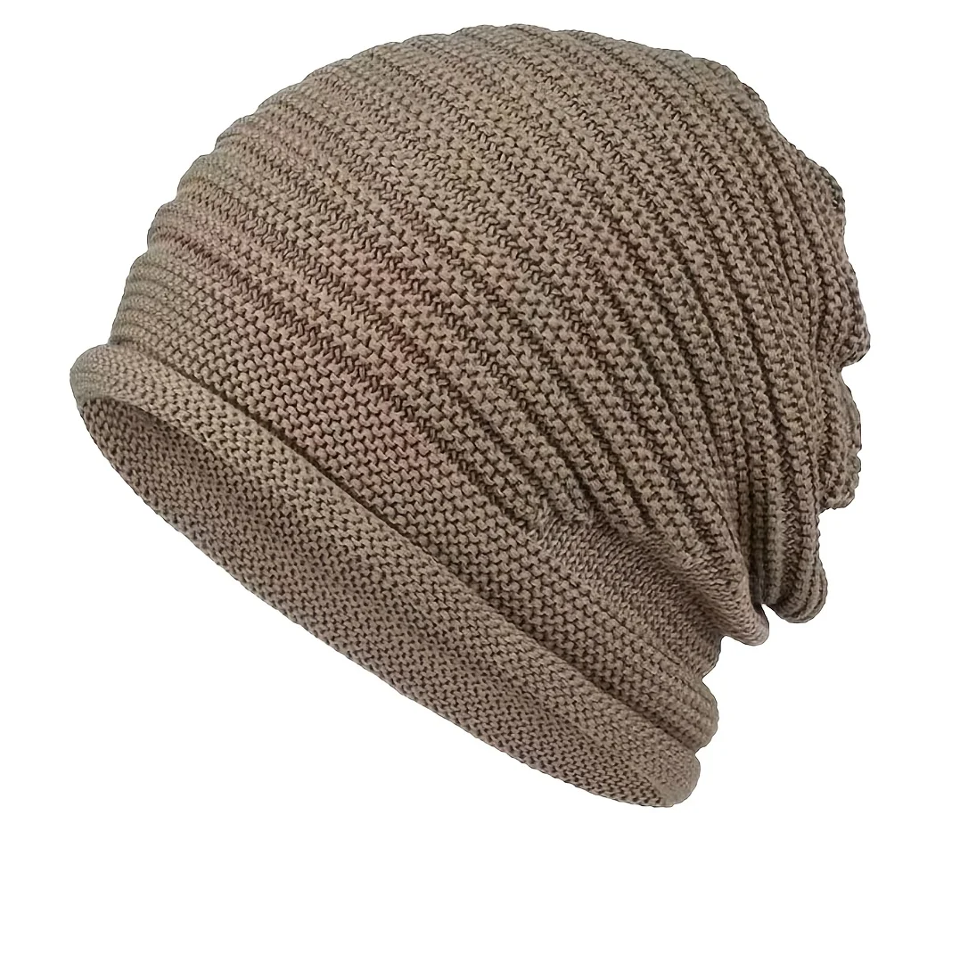 Doppellagige, gestrickte, warme Mütze für Damen und Herren – randlose Outdoor-Fahrradmütze, die warm hält und vor Kälte schützt. – Detail 7