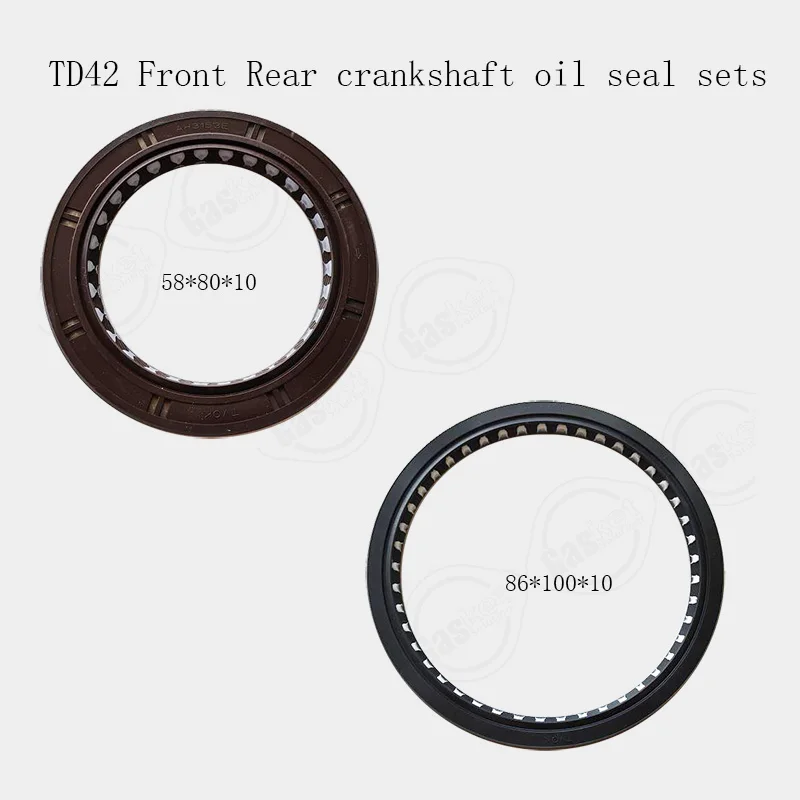 Crankshaft Front and Rear Oil Seal For Nissan TD23 TD25 SD22 TD27 /-1 BD30 /-1 BD25 TD42 Diesel Engine Parts AH3730H BH5863F