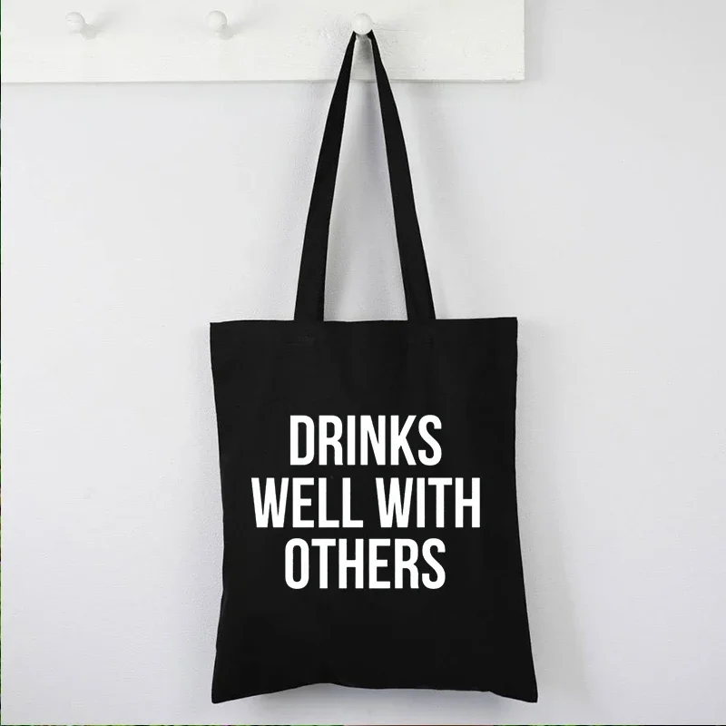 Drink Canvas Bag Hawaii Beer Shopping Bags Women Love Summer Tote Bag Canvas Casual Tote Cute