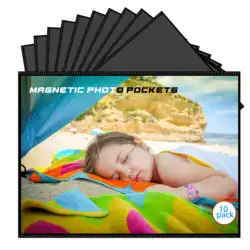 10pack Magnetic Picture Frames Photo Magnets with PVC Pocket Frigerator 110x160mm