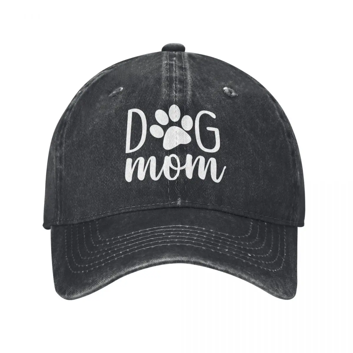 DOG MOM Baseball Cap White Dog Paw Casual Unisex Teens Trucker Hat Designer Outdoor Sun Baseball Caps Gift