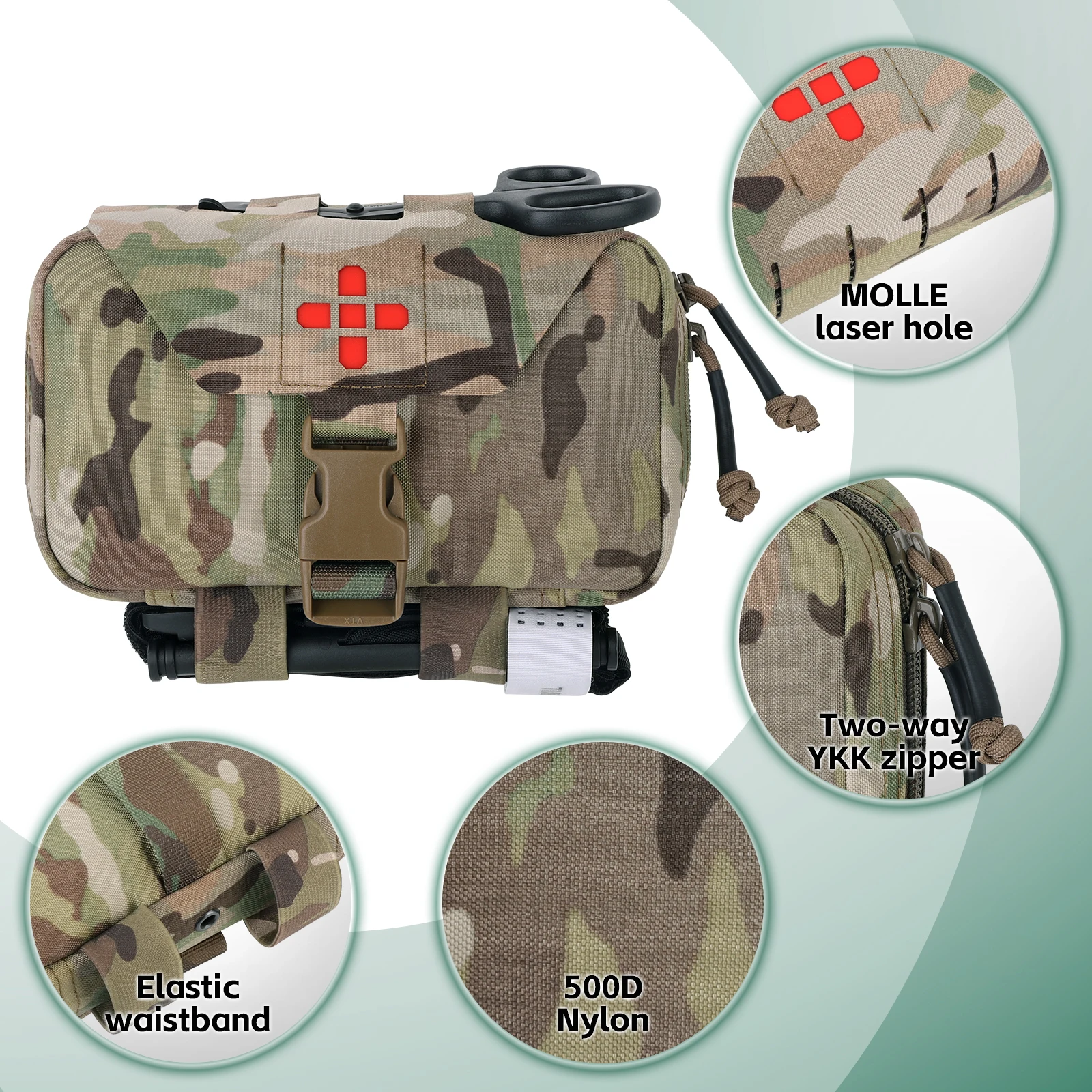 KRYDEX戦術用、取り外し可能なIFAKポーチ。医療用、応 - First Aid Bag Kit のレビューと価格