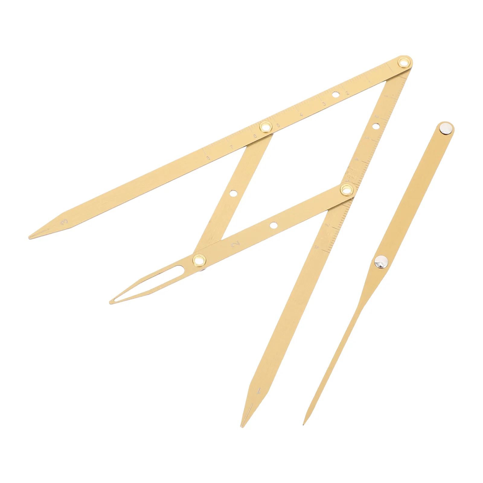 

1pc Sliding Three-Point Stainless Steel Ruler Golden Ratio Measuring Tool For Eyebrow Positioning Microblading Drawing Shaping