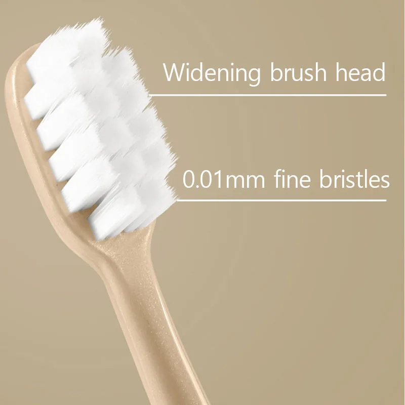 10PC Wide Headed Soft Bristled Adult Household Toothbrush Luxurious Gold-Plated Brush Handle Toothbrush Suitable For Gift Giving