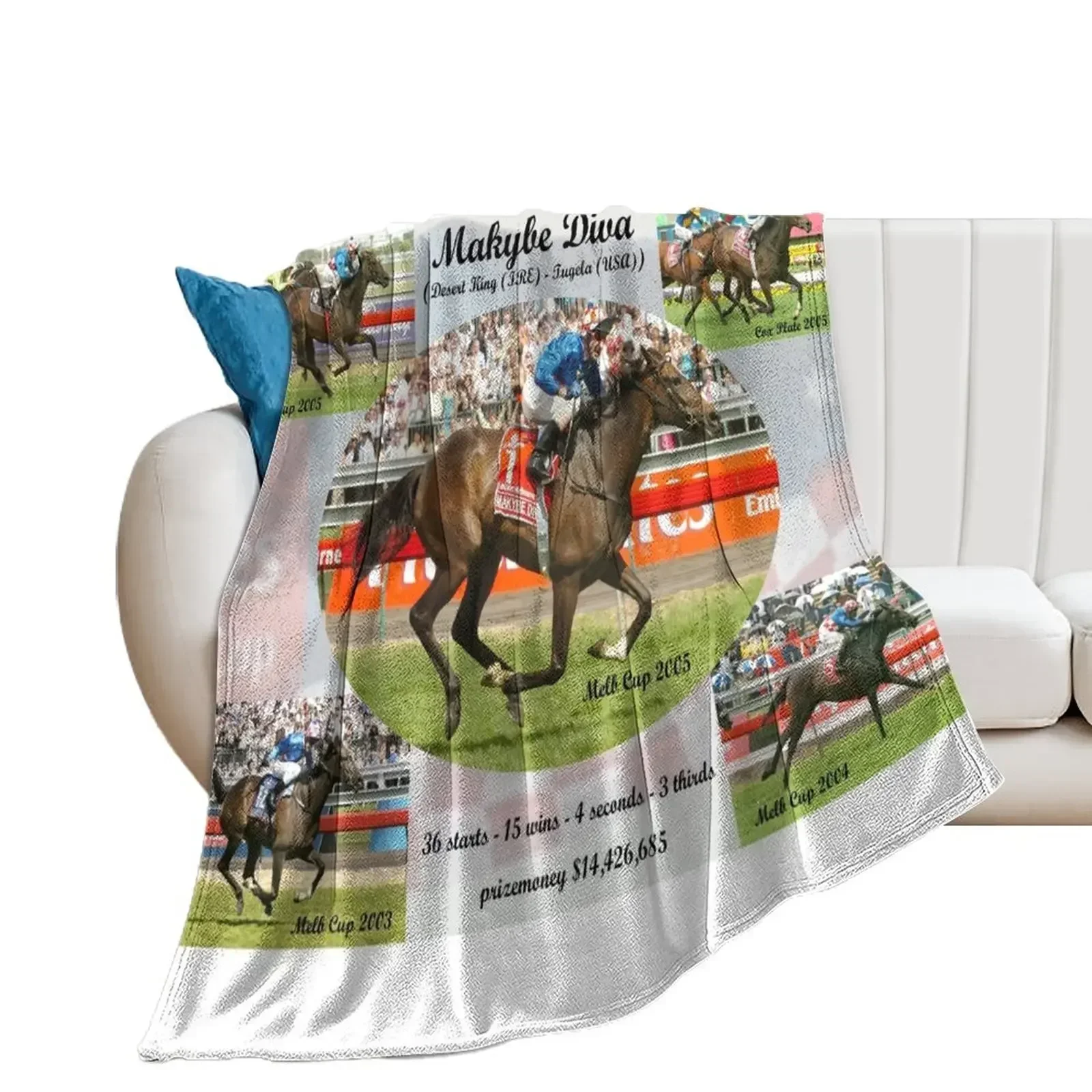 Makybe Diva Career Tribute Throw Blanket cosplay anime Bed Fashionable Summer Summer Beddings Blankets