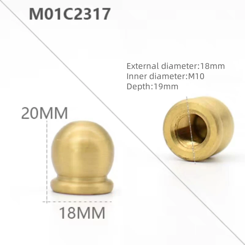 Desk lamp horn holder all copper beautiful ceiling plate nipple copper nut M10 fixing screw cover lighting accessories DIY
