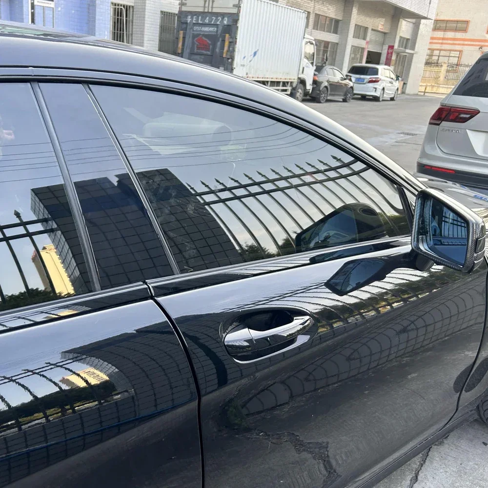 For Mercedes Benz CLS W218 2012-2017 Sedan Window Chrome Delete Blackout ABC Pillars Glossy Black Stickers - Image 3