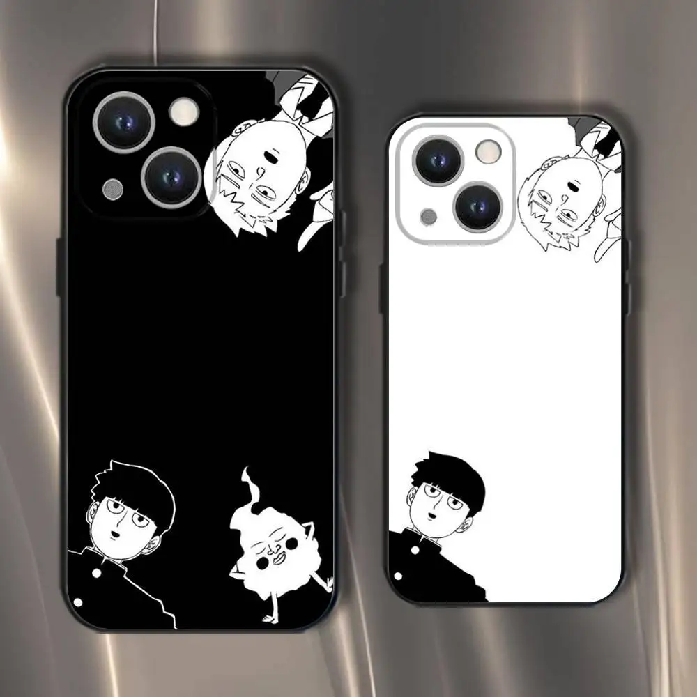 

Mob Psycho 100 Kageyama Shigeo Phone Case For iPhone 16,15,14,13,12,11,Pro,XS,Max,XR,Plus,E,SE4,Mini Black Soft Cover
