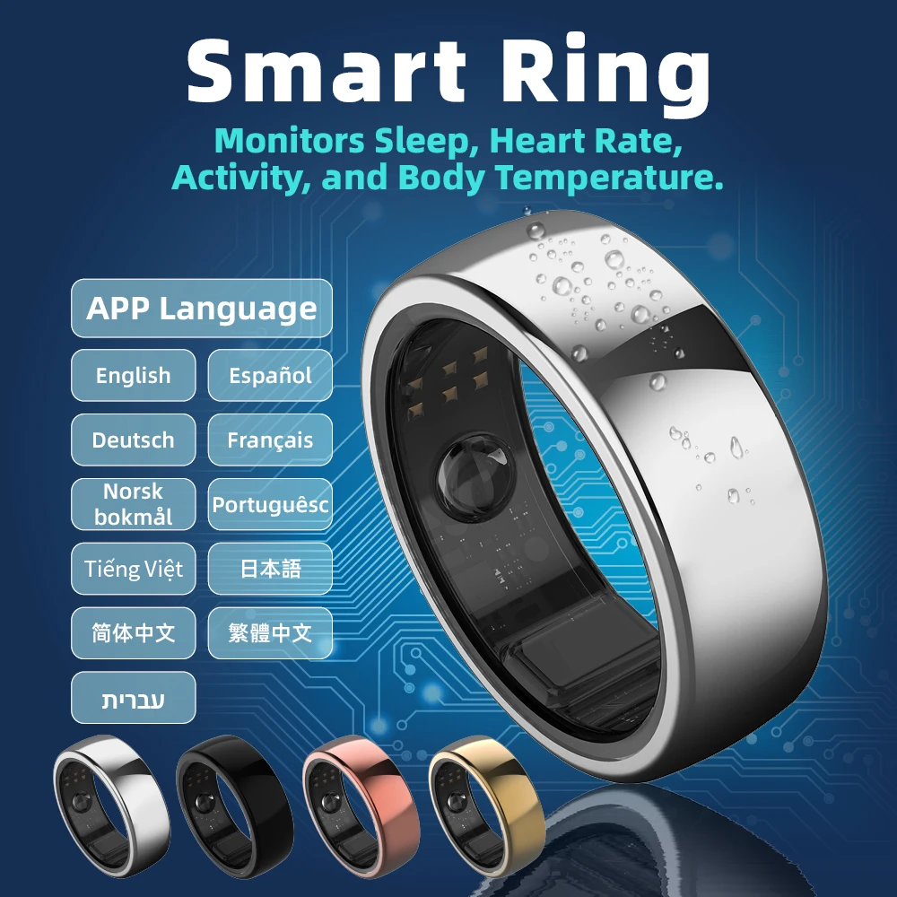 Wellness Health. Ring - スマートリング 体温測定 新型ヘルスリング スマートリングとHRVウェルネス 医療グレードリング IP68