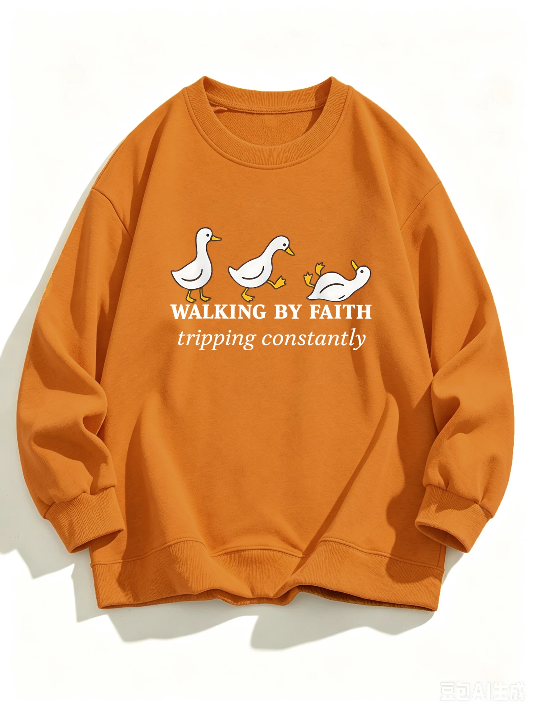 Walking By Faith Tripping Constantly Print Mens Basics Casual Tops Spring Autumn Fashion Clothing Fleece Office Sweatshirts