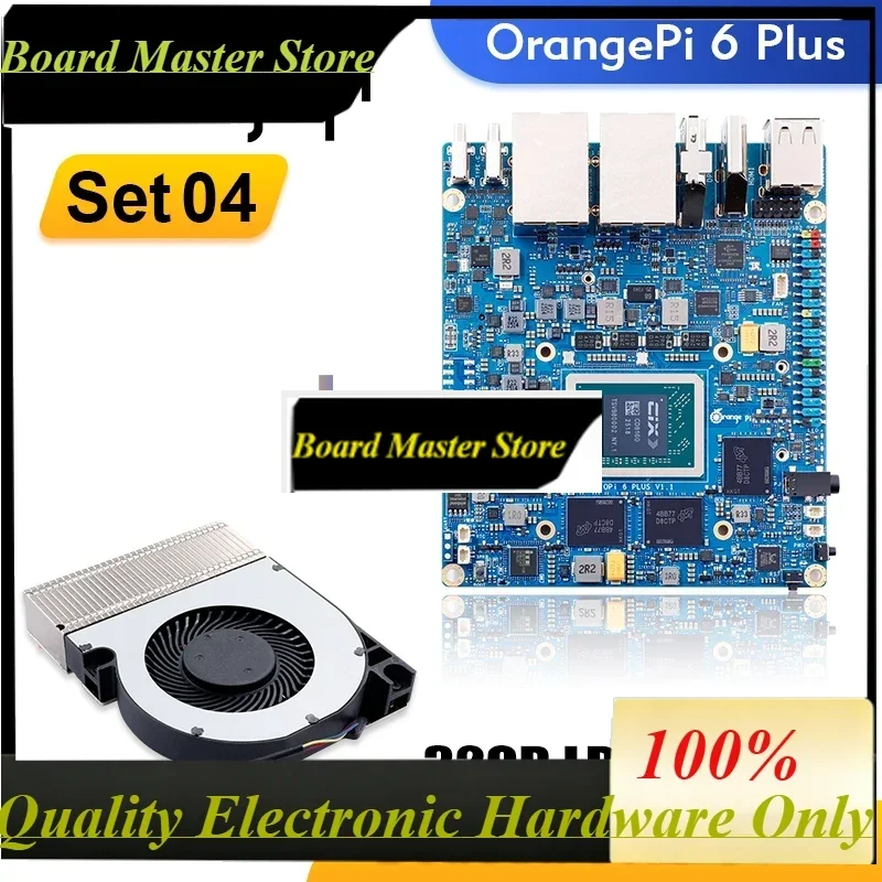 BoMaSOrange Pi 6 Plus 32GB DDR5 Development Board CIX CD8180/CD8160 SoC 2xM.2 KEY-M 45TOPS 5G Ethernet With Heatsink OrangePi 6