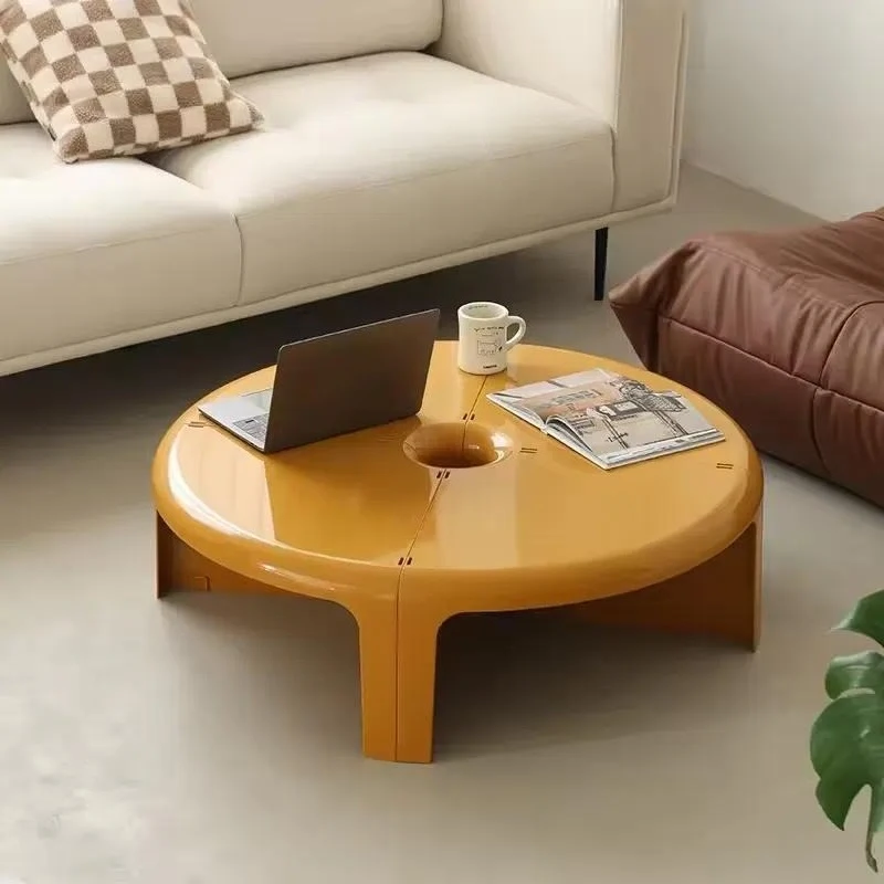 Nordic Modern Retractable Removable Splicing Plastic Coffee Table for Small Hotel and Living Room Furniture