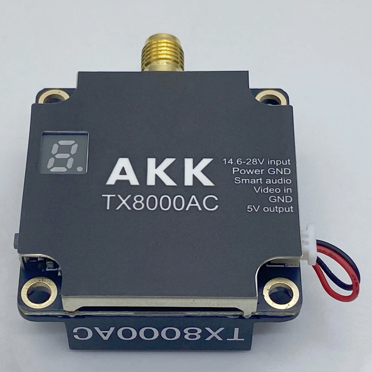 

Drove FPV VTX AKK TX8000AC 8W 5.8GHz 96CH Racing FPV Video Transmitter for Rush FPV Racing RC Quadcopter 1W/3W/5W/8W 25g Weight