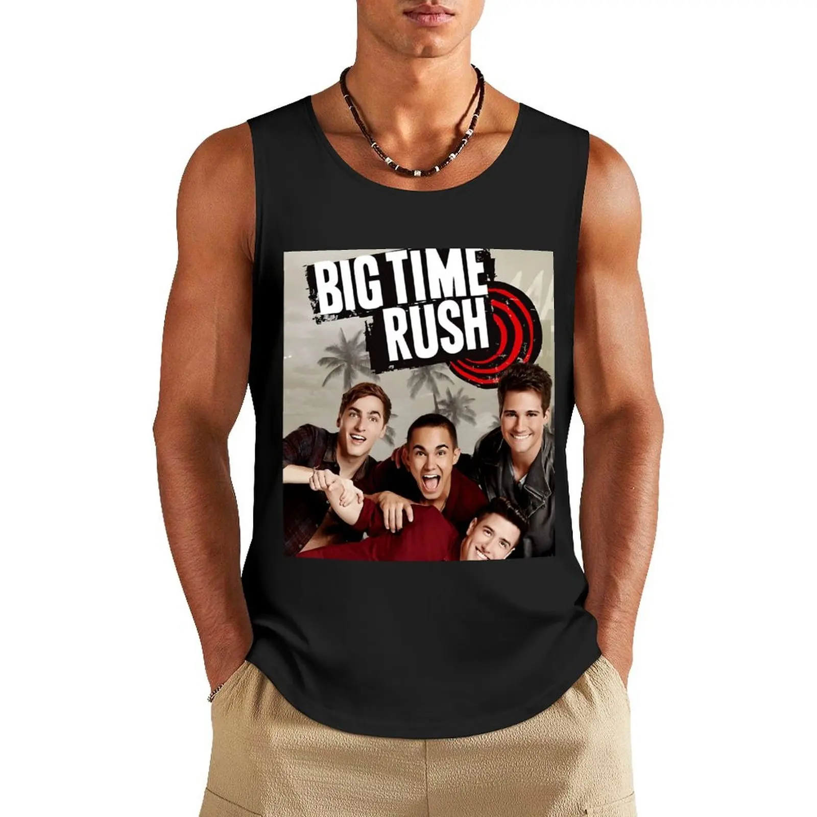 

Logo Music Vintage Band Tour Tank Top cotton t-shirts man gym accessories men Vest T-shirts men