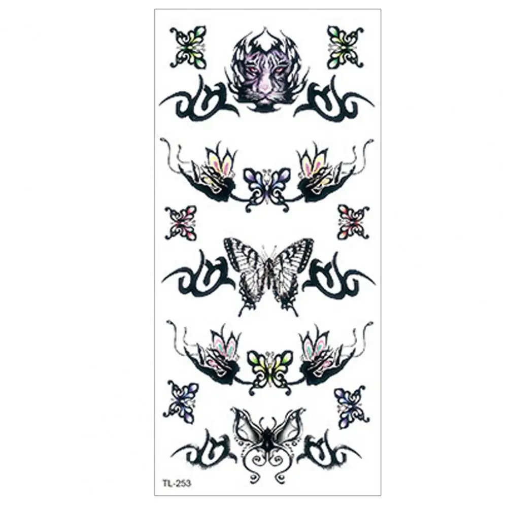 European American Style Body Art Tattoo Stickers for Collarbone Waterproof Flower Tattoo Stickers Eco-friendly for Women's