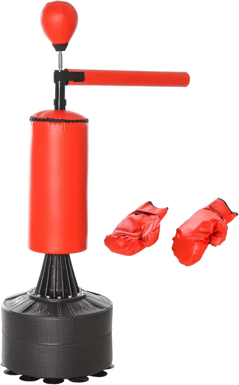 Boxing Bag, Freestanding Punching Bag with Speed Ball, Rotating Boxing Bar and Gloves, Weighted Base, for Adult and Kids