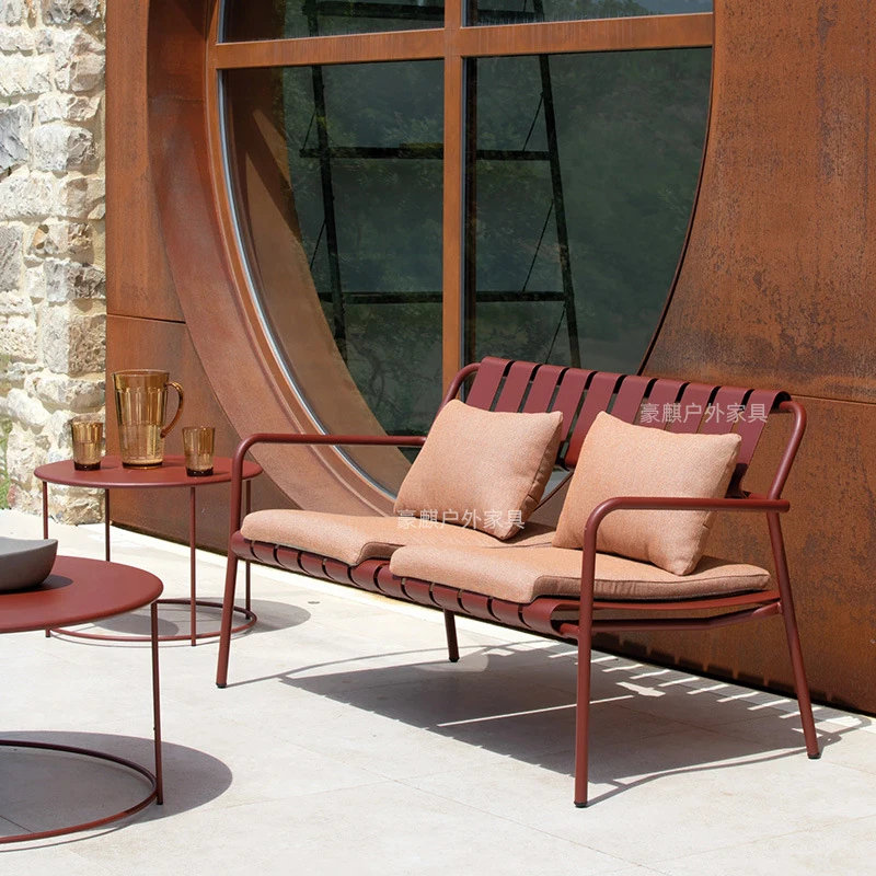 Outdoor Sofa Outdoor Sofa Courtyard, Garden,, Open-Leisure, Homestay, Aluminum Alloy Frame, Balcony, Landscape, Hotel, Real Est