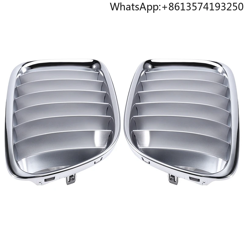 

1Pair Front Bumper Upper Center Grille Chrome For BMW X1 Series E84 2010-2012 51112993307, 51112993308