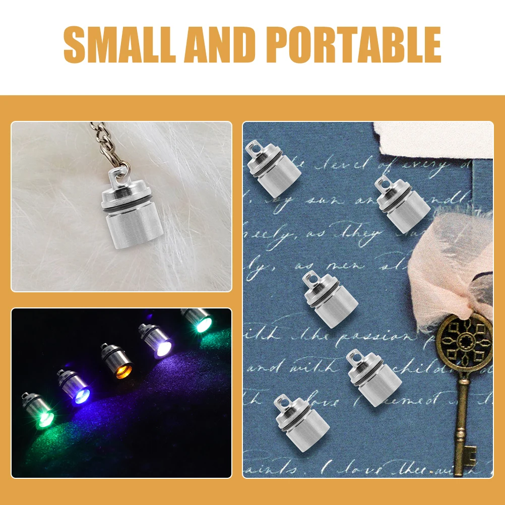

10Pcs Glowing Keychain Accessories LED Mini Flashlight Keyring Rechargeable Plastic Camping Hiking Emergency Portable Small LED