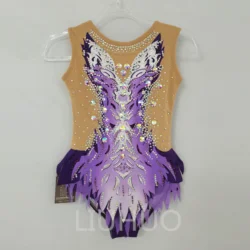 LIUHUO ginnastica ritmica body ginnastica competitiva Performance Dress viola