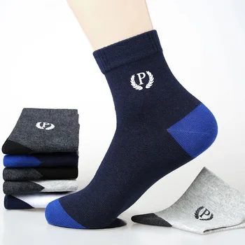 5 par nowych męskich skarpet wiosenno-letnich wysokiej jakości oddychających, wygodnych i ciepłych sportowych bawełnianych skarpet EU38-43