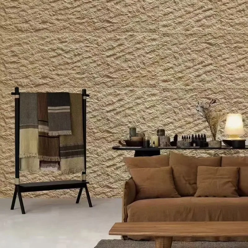 Modern Elegant UV-Proof Vaulted Ceiling External Wall Cladding Refined MoonStone 3D Veneer Soft Ceramic Panel Flexible Stone